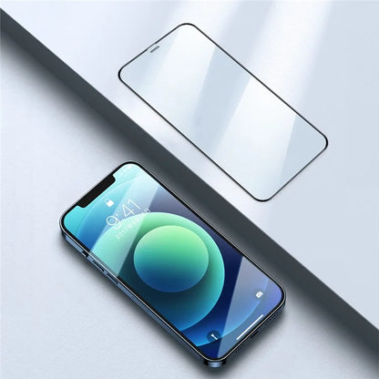 AMORUS 2Pcs For iPhone 16 Plus Screen Protector Full Coverage Tempered Glass Film - Black