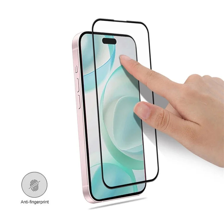 MOCOLO For iPhone 16 Pro Max Screen Protector Silk Printing Full Coverage Tempered Glass Film - Black