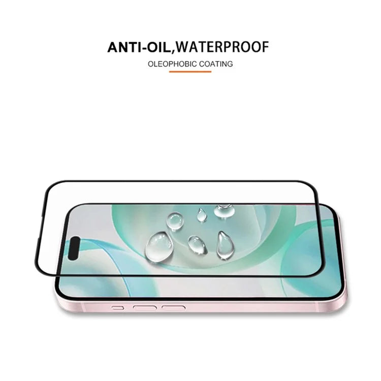 MOCOLO For iPhone 16 Pro Max Screen Protector Silk Printing Full Coverage Tempered Glass Film - Black