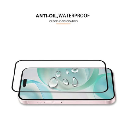 MOCOLO For iPhone 16 Pro Max Screen Protector Silk Printing Full Coverage Tempered Glass Film - Black