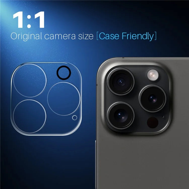 NORTHJO 2Pcs For iPhone 16 Pro  /  16 Pro Max Camera Lens Protector Clear 3D Integrated Clear Tempered Glass Lens Film
