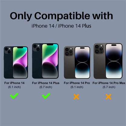 NORTHJO 2Pcs For iPhone 14  /  14 Plus Tempered Glass Camera Lens Protector Clear 3D Integrated Full Coverage