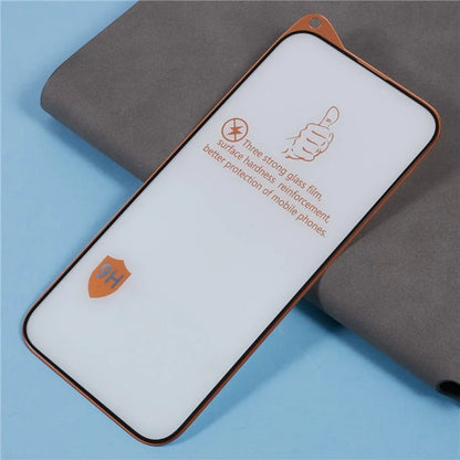 For iPhone 16 Plus Tempered Glass Screen Protector Electroplated Anti-Fingerprint Film