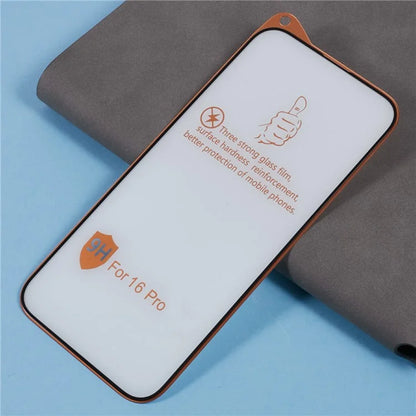 For iPhone 16 Pro Tempered Glass Screen Protector Electroplated Anti-Fingerprint Film