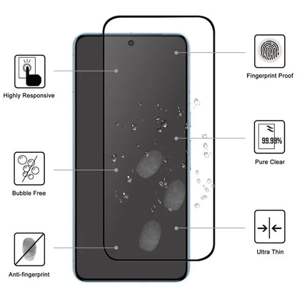 For Google Pixel 9 Pro XL AGC Glass Screen Protector Full Glue Black Edge Screen Film
