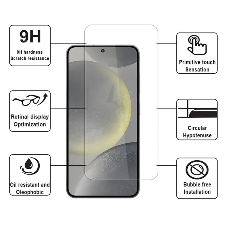 10Pcs / Pack For Samsung Galaxy M15 5G Screen Protector 9H Hardness 0.33mm 2.5D