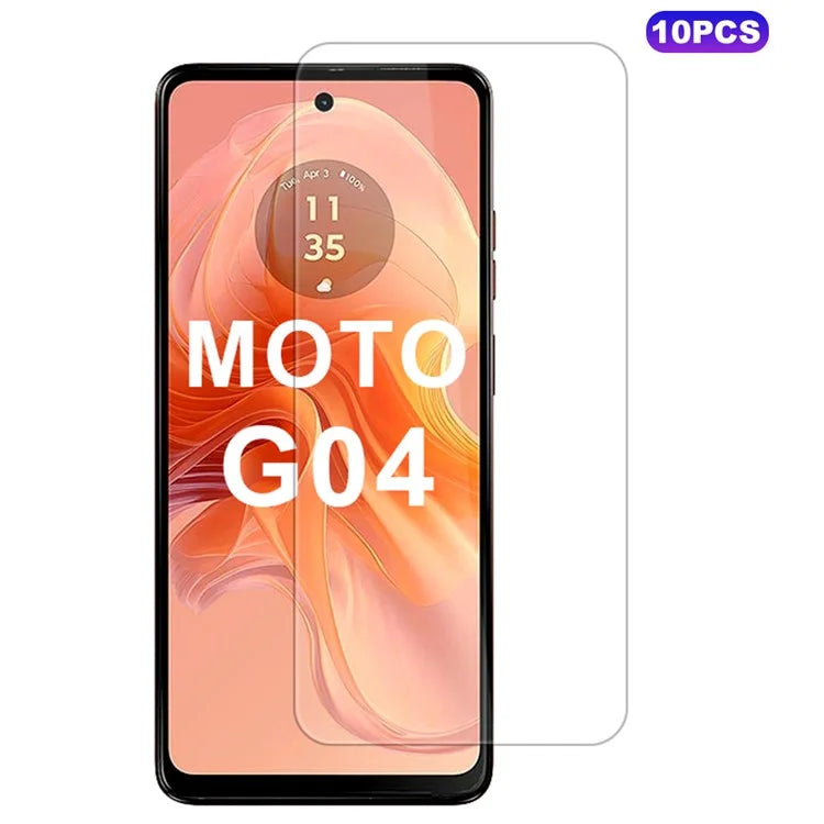 10Pcs / Pack For Motorola Moto G04 4G Screen Protector 9H Hardness Explosion-proof