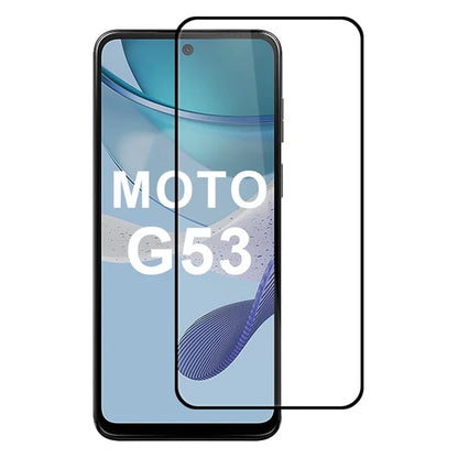 For Motorola Moto G53 5G Screen Protector 2.5D Silk Printing Full Glue Full Coverage