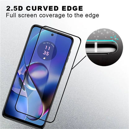 For Motorola Moto G53 5G Screen Protector 2.5D Silk Printing Full Glue Full Coverage