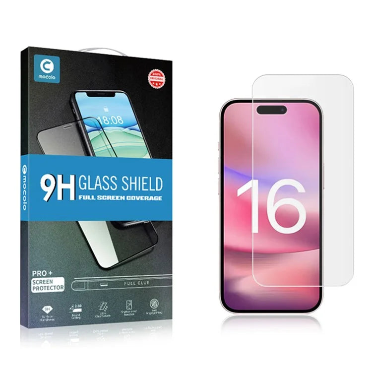 MOCOLO For iPhone 16 Pro Screen Protector Tempered Glass Film 9H-Hardness Scratch Resistant