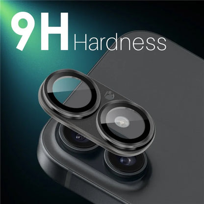 NORTHJO For iPhone 16 / 16 Plus Matte Camera Lens Protector Integrated Metal + Tempered Glass Lens Film