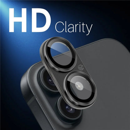 NORTHJO For iPhone 16 / 16 Plus Matte Camera Lens Protector Integrated Metal + Tempered Glass Lens Film