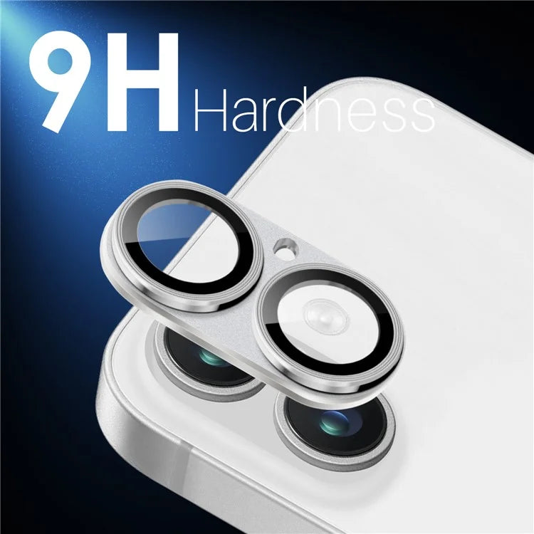 NORTHJO For iPhone 16 / 16 Plus Matte Camera Lens Protector Integrated Metal + Tempered Glass Lens Film