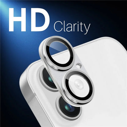 NORTHJO For iPhone 16 / 16 Plus Matte Camera Lens Protector Integrated Metal + Tempered Glass Lens Film