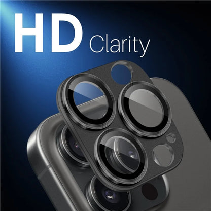 NORTHJO For iPhone 16 Pro / 16 Pro Max Camera Lens Protector Integrated Matte Metal + Tempered Glass Lens Film