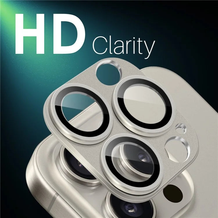 NORTHJO For iPhone 16 Pro / 16 Pro Max Camera Lens Protector Integrated Matte Metal + Tempered Glass Lens Film