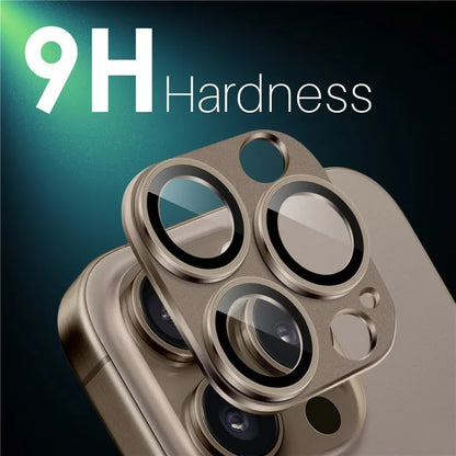 NORTHJO For iPhone 16 Pro / 16 Pro Max Camera Lens Protector Integrated Matte Metal + Tempered Glass Lens Film