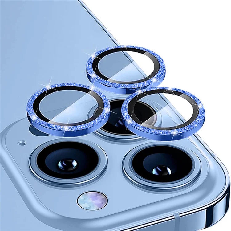 ENKAY HAT PRINCE 1Set For iPhone 16 Pro / 16 Pro Max Camera Lens Protector Glitter Metal Ring Lens Film
