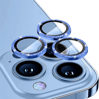 ENKAY HAT PRINCE 1Set For iPhone 16 Pro / 16 Pro Max Camera Lens Protector Glitter Metal Ring Lens Film