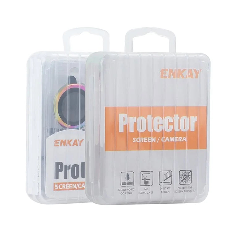 ENKAY HAT PRINCE 1Set For iPhone 16 Pro / 16 Pro Max Camera Lens Protector Glitter Metal Ring Lens Film