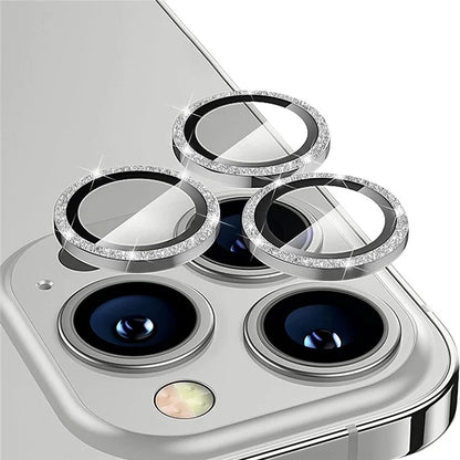 ENKAY HAT PRINCE 1Set For iPhone 16 Pro / 16 Pro Max Camera Lens Protector Glitter Metal Ring Lens Film