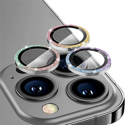 ENKAY HAT PRINCE 1Set For iPhone 16 Pro / 16 Pro Max Camera Lens Protector Glitter Metal Ring Lens Film