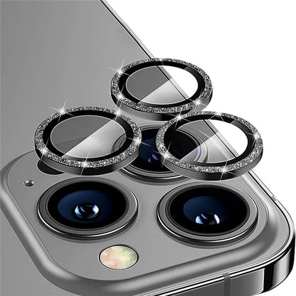 ENKAY HAT PRINCE 1Set For iPhone 16 Pro / 16 Pro Max Camera Lens Protector Glitter Metal Ring Lens Film