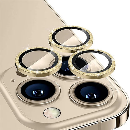 ENKAY HAT PRINCE 1Set For iPhone 16 Pro / 16 Pro Max Camera Lens Protector Glitter Metal Ring Lens Film
