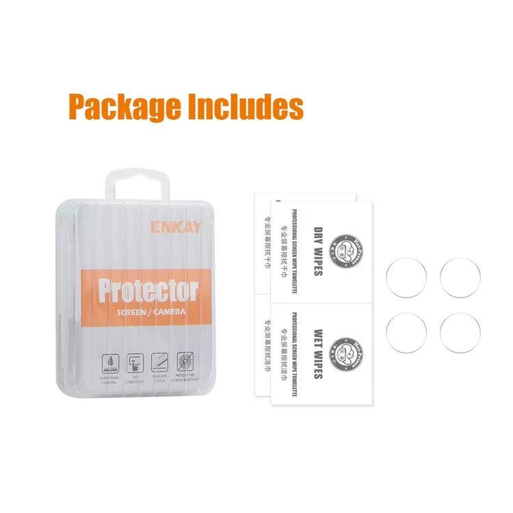 ENKAY HAT PRINCE 2Set For iPhone 16 / 16 Plus High Aluminum-Silicon Glass Film Camera Lens Protector 0.2mm 9H (2Pcs  /  Group)