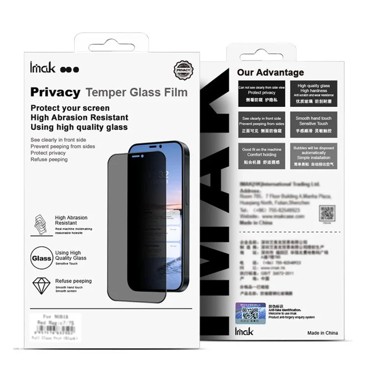 IMAK For Motorola Moto G85 5G / S50 Neo 5G Anti-Spy Full Screen Protector Tempered Glass Film