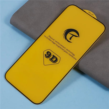 For iPhone 16 Full Coverage Silk Print  Tem9Dpered Glass Film Anti-Shatter Screen Protector