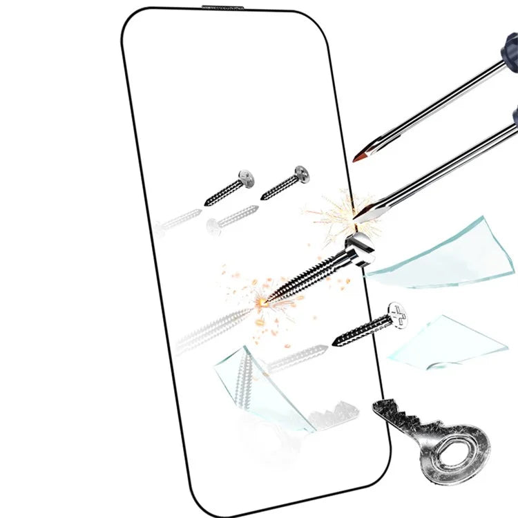 RURIHAI For iPhone 16 Pro Max Screen Protector Secondary Hardening High Aluminium-Silicon Glass Film
