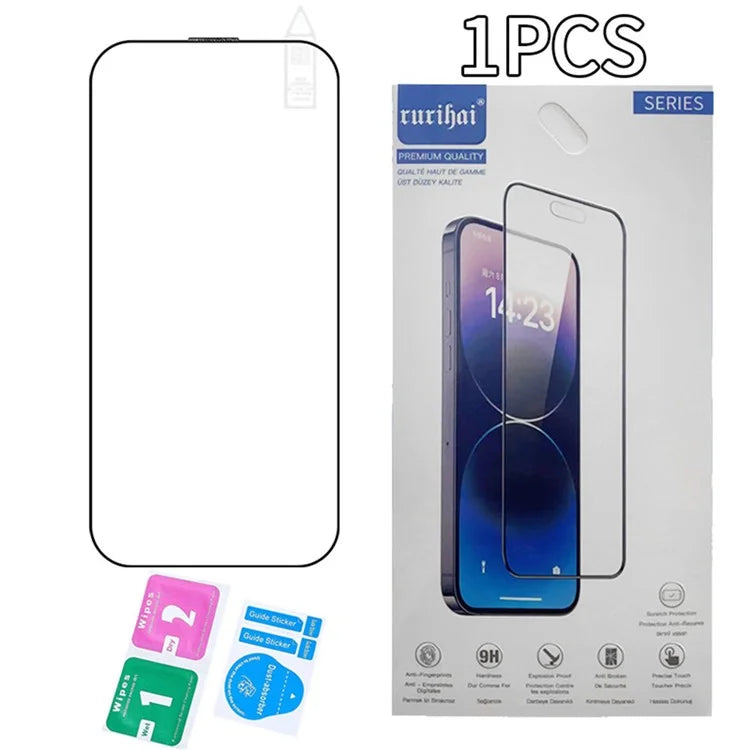 RURIHAI For iPhone 16 Pro Max Screen Protector Secondary Hardening High Aluminium-Silicon Glass Film