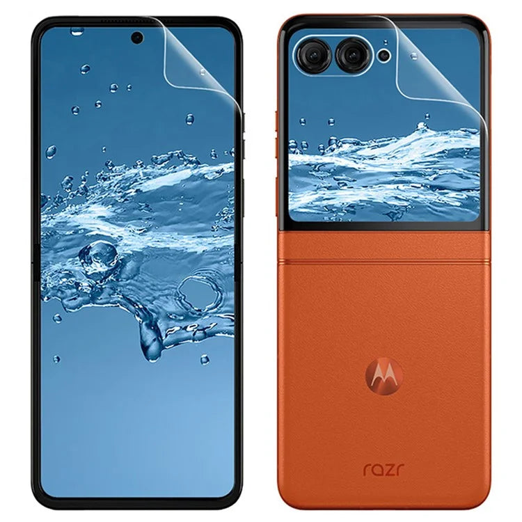 IMAK Hydrogel Film 4th Gen for Motorola Razr 50 5G / Razr 2024 5G 1 Set TPU Screen Film (Front Screen+Rear Screen)