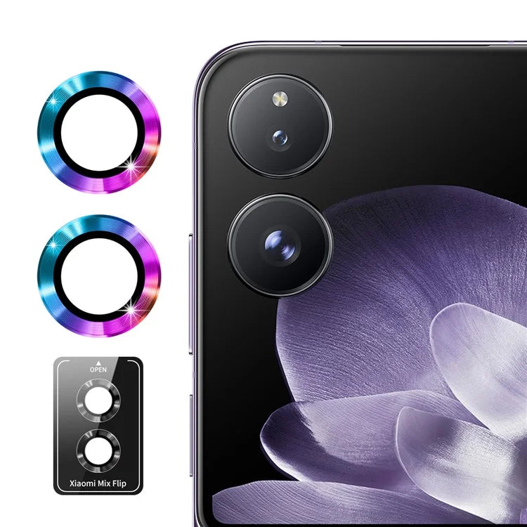 ENKAY HAT PRINCE 1Set For Xiaomi Mix Flip 5G Camera Lens Protector Metal Ring Lens Film