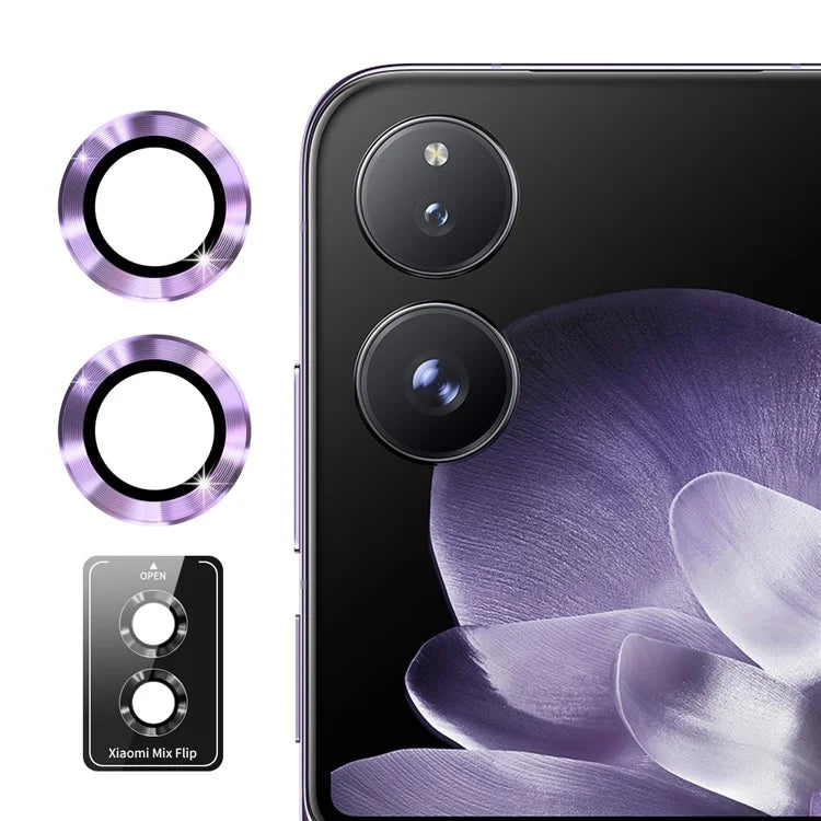 ENKAY HAT PRINCE 1Set For Xiaomi Mix Flip 5G Camera Lens Protector Metal Ring Lens Film