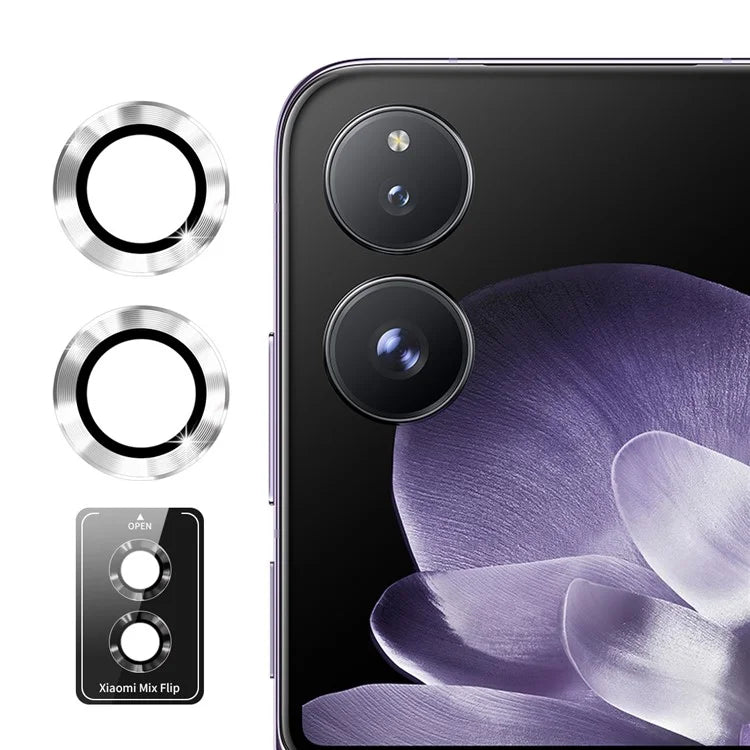 ENKAY HAT PRINCE 1Set For Xiaomi Mix Flip 5G Camera Lens Protector Metal Ring Lens Film