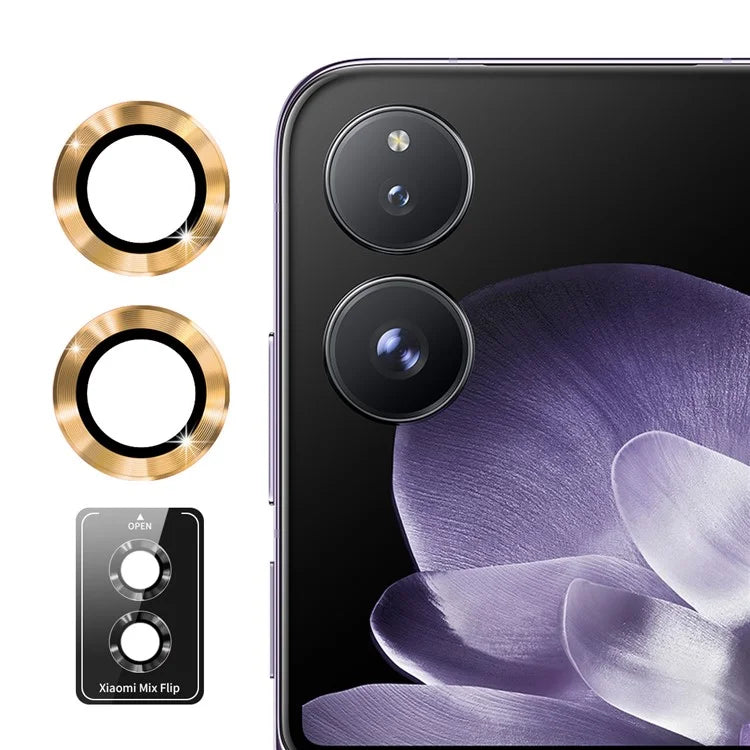 ENKAY HAT PRINCE 1Set For Xiaomi Mix Flip 5G Camera Lens Protector Metal Ring Lens Film