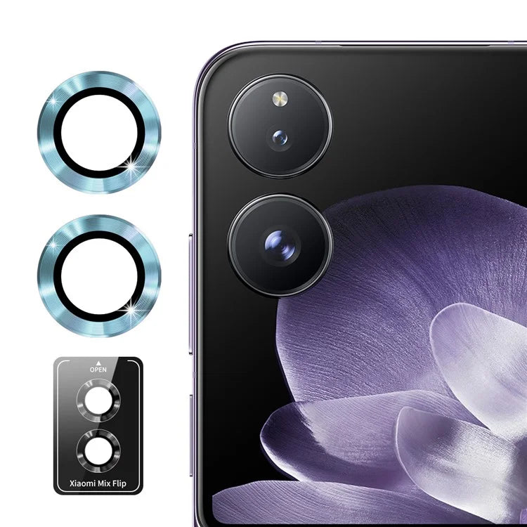 ENKAY HAT PRINCE 1Set For Xiaomi Mix Flip 5G Camera Lens Protector Metal Ring Lens Film