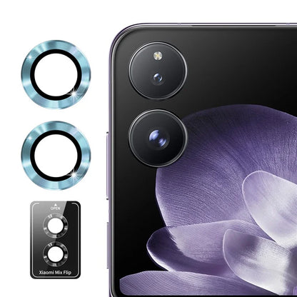 ENKAY HAT PRINCE 1Set For Xiaomi Mix Flip 5G Camera Lens Protector Metal Ring Lens Film