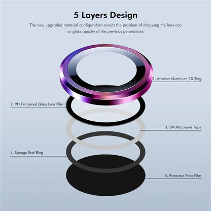 ENKAY HAT PRINCE 1Set For Huawei nova Flip 5G Camera Lens Protector Metal Ring Lens Film