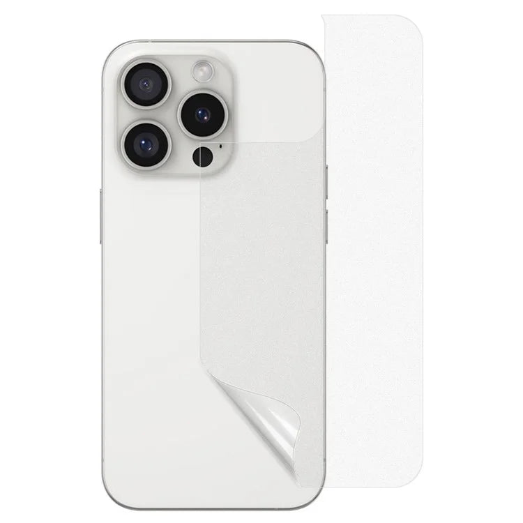 For iPhone 16 Pro Matte Phone Back Protector Film Anti-scratch Soft PET Back Cover