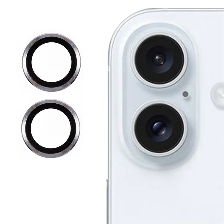 2Pcs / Set For iPhone 16 / 16 Plus Camera Lens Protector Scratch-Resistant Corning Gorilla Glass Lens Film