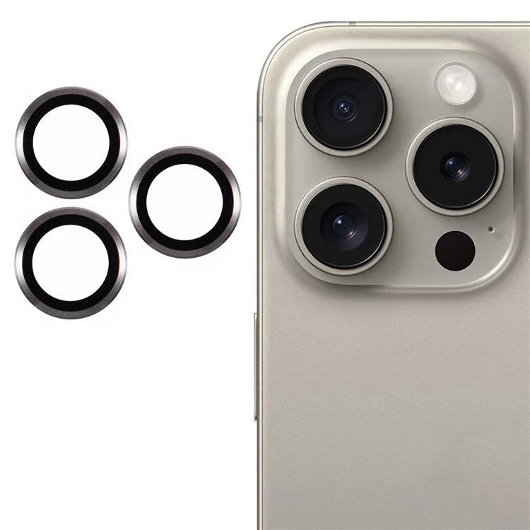 3Pcs / Set For iPhone 16 Pro / 16 Pro Max Camera Lens Protector Scratch-Resistant Corning Gorilla Glass Lens Film