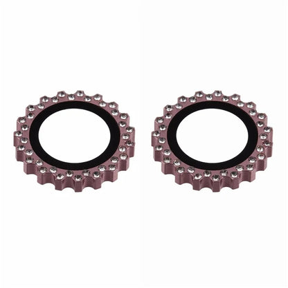 2Pcs / Set For iPhone 16 / 16 Plus Camera Lens Protector Gear Shape Rhinestone Decor Corning Gorilla Glass Lens Film