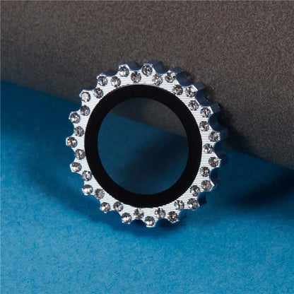 2Pcs / Set For iPhone 16 / 16 Plus Camera Lens Protector Gear Shape Rhinestone Decor Corning Gorilla Glass Lens Film