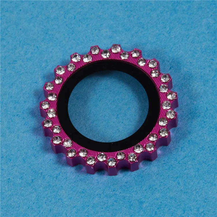 2Pcs / Set For iPhone 16 / 16 Plus Camera Lens Protector Gear Shape Rhinestone Decor Corning Gorilla Glass Lens Film