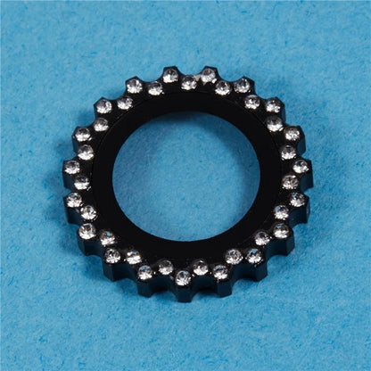 2Pcs / Set For iPhone 16 / 16 Plus Camera Lens Protector Gear Shape Rhinestone Decor Corning Gorilla Glass Lens Film