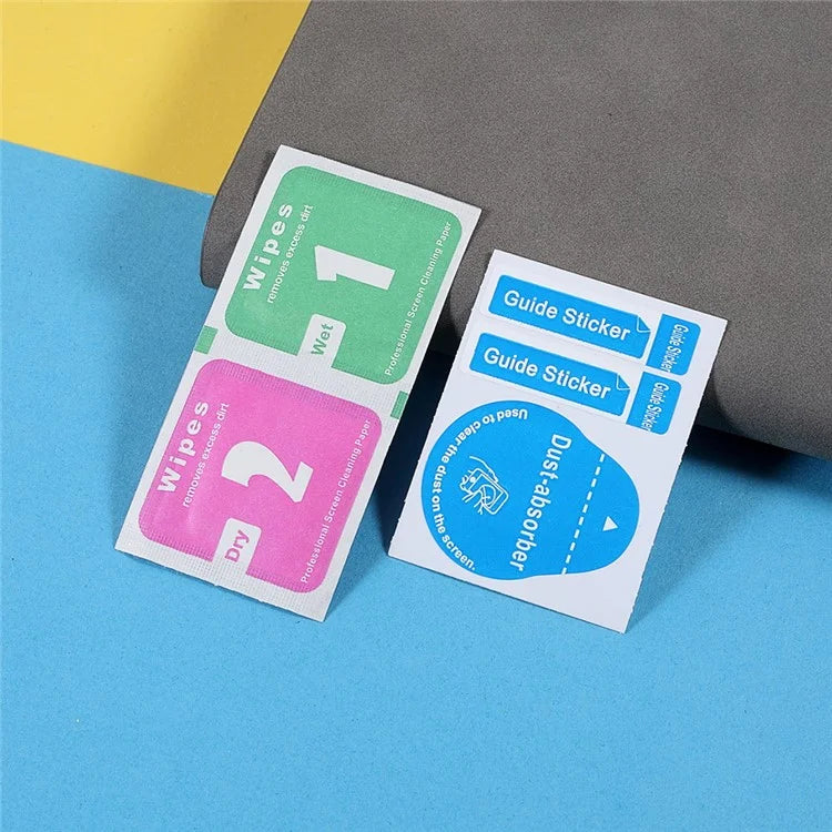 For iPhone 16 Plus Screen Protector Anti-Scratch 2.5D Arc Edge Silk Printing High Aluminum-Silicone Glass Clear Screen Film