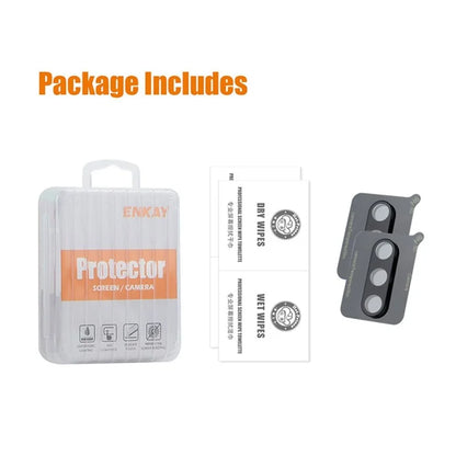 ENKAY HAT PRINCE 2Pcs for Samsung Galaxy S24 FE Camera Lens Protector 0.2mm 9H Tempered Glass Lens Film
